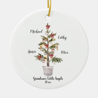 Adorno De Cerámica Árbol de Navidad C para nietos familiares personal