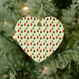 Adorno De Cerámica Árbol de Navidad con estrella de patrón ininterrum