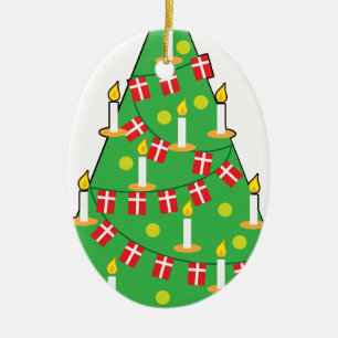 Adorno De Cerámica Árbol de Navidad danés