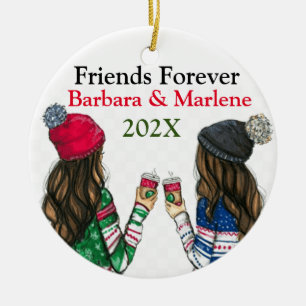 Adorno De Cerámica Árbol de Navidad de Amistad personalizado