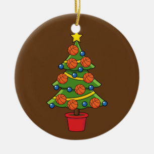 Adorno De Cerámica Árbol de Navidad de Baloncesto