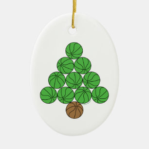 Adorno De Cerámica Árbol de Navidad de Baloncesto