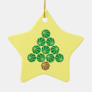 Adorno De Cerámica Árbol de Navidad de Baloncesto