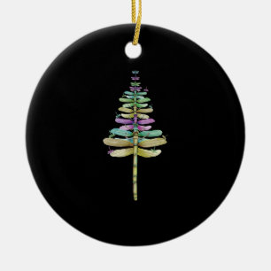 Adorno De Cerámica Árbol de Navidad de la libélula