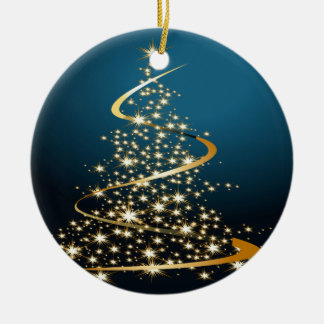 Adorno De Cerámica Árbol de navidad de oro