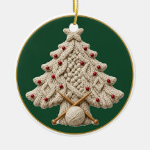 Árbol de Navidad de punto de cable Aran, personali