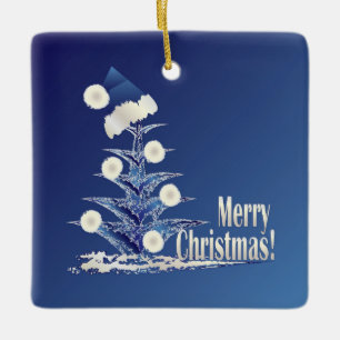 Adorno De Cerámica Árbol de Navidad de Santa Claus