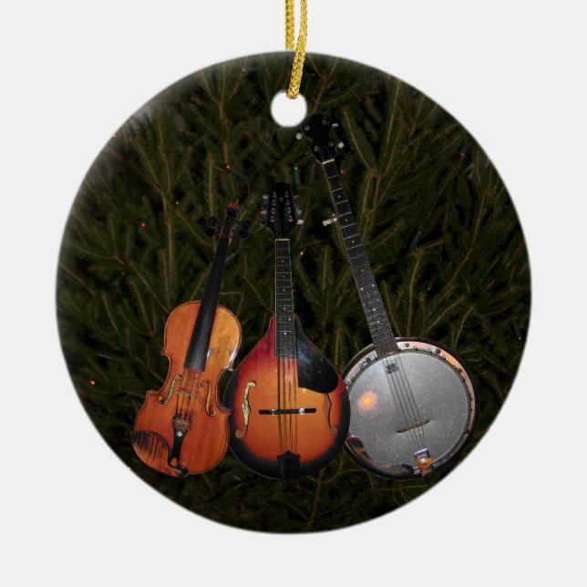 Adorno De Cerámica Árbol de navidad del Bluegrass (Frente)