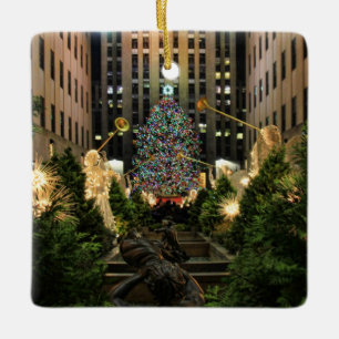 Adorno De Cerámica Árbol de Navidad del Centro Rockefeller de la ciud
