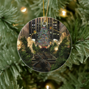 Adorno De Cerámica Árbol de Navidad del Centro Rockefeller de la ciud