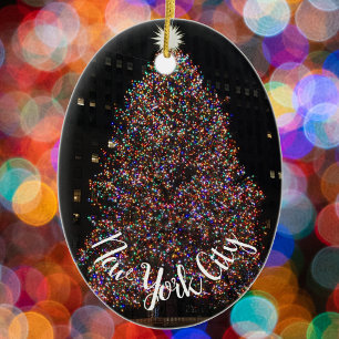 Adorno De Cerámica Árbol de Navidad del Rockefeller Center de la ciud