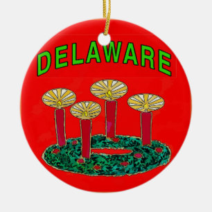 Adorno De Cerámica Árbol de Navidad Delaware