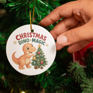 Adorno De Cerámica Árbol de Navidad Dino Magic Baby T-Rex