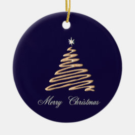 Adorno De Cerámica Árbol de Navidad dorado