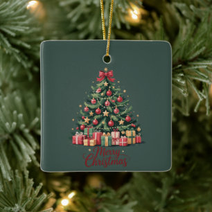 Adorno De Cerámica Árbol de Navidad Feliz Fiesta de Invierno Xmas Vac
