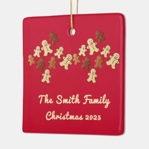 Adorno De Cerámica Árbol de Navidad Gingbread Man