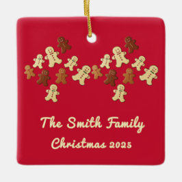 Adorno De Cerámica Árbol de Navidad Gingbread Man