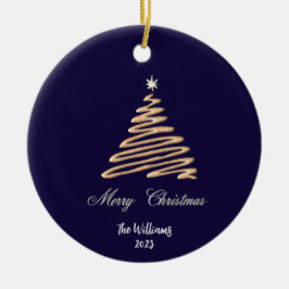Adorno De Cerámica Árbol de Navidad Gold personalizado