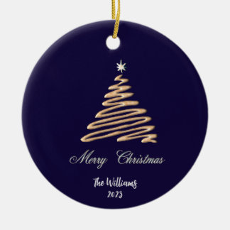 Adorno De Cerámica Árbol de Navidad Gold personalizado