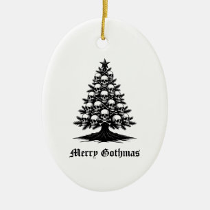 Adorno De Cerámica Árbol de Navidad Gótico II