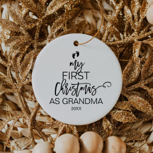 Adorno De Cerámica Árbol de navidad mi primer navidad como abuela