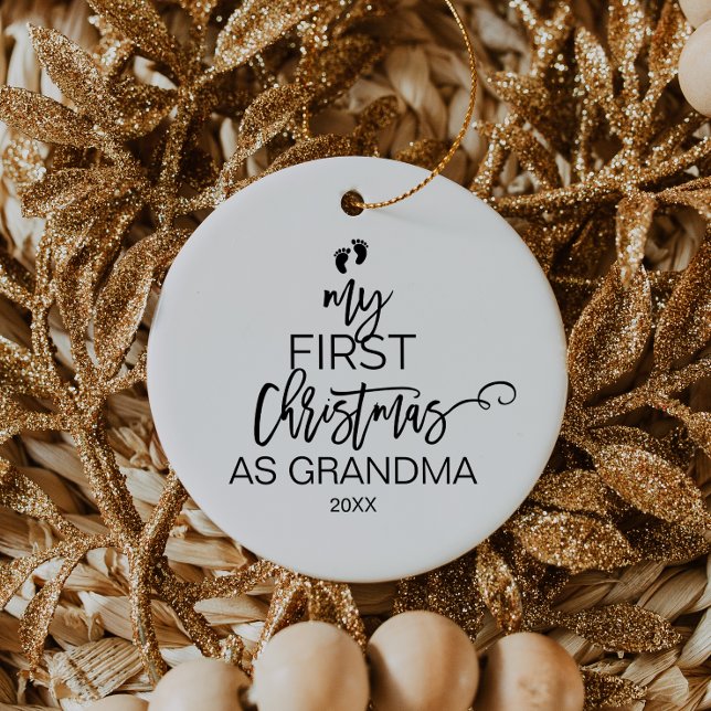 Adorno De Cerámica Árbol de Navidad, mi primera Navidad como abuela (Subido por el creador)