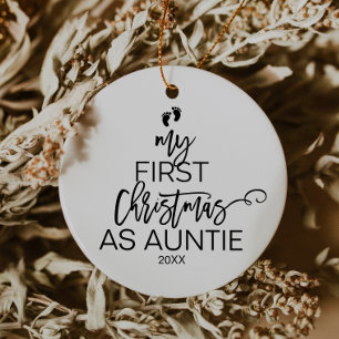 Adorno De Cerámica Árbol de Navidad, mi primera Navidad como tía