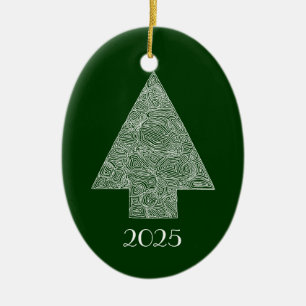 Adorno De Cerámica Árbol de Navidad moderno