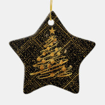 Árbol de Navidad moderno, patrón de cruz de oro ne