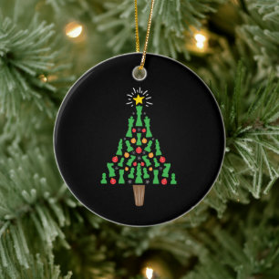 Adorno De Cerámica Árbol de Navidad Pieza de Ajedrez