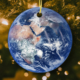 Adorno De Cerámica Árbol de Navidad Planeta Tierra