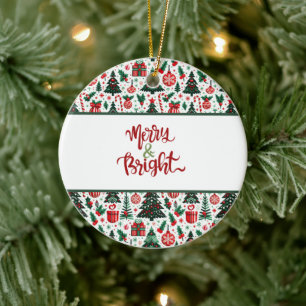 Adorno De Cerámica Árbol de Navidad, regalos, caramelos