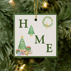 Adorno De Cerámica Árbol de navidad residencial simple