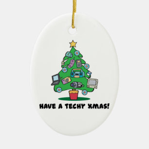 Adorno De Cerámica árbol de navidad tecnológico electrónico