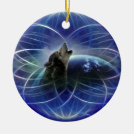 Adorno De Cerámica Árbol de navidad Wolf dreamcatcher