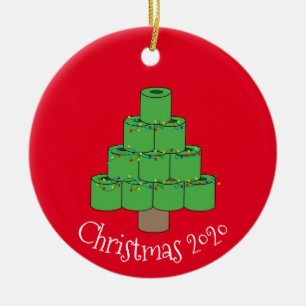 Adorno De Cerámica Árbol de Papel Higiénico de Navidad Covid 2020
