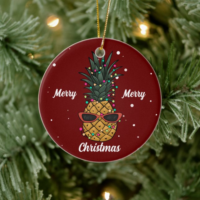 Adorno De Cerámica Árbol de piña de navidad dulce (Árbol)