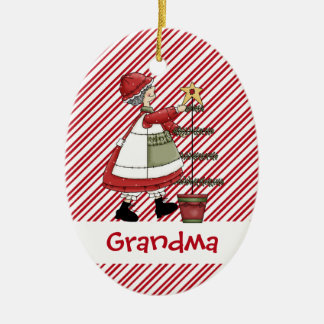Adorno De Cerámica Árbol de señora Papá Noel de Christmastime