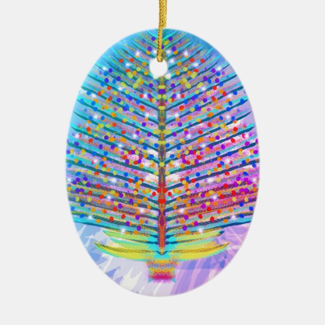 Adorno De Cerámica Árbol de vacaciones Pastels (Frente)