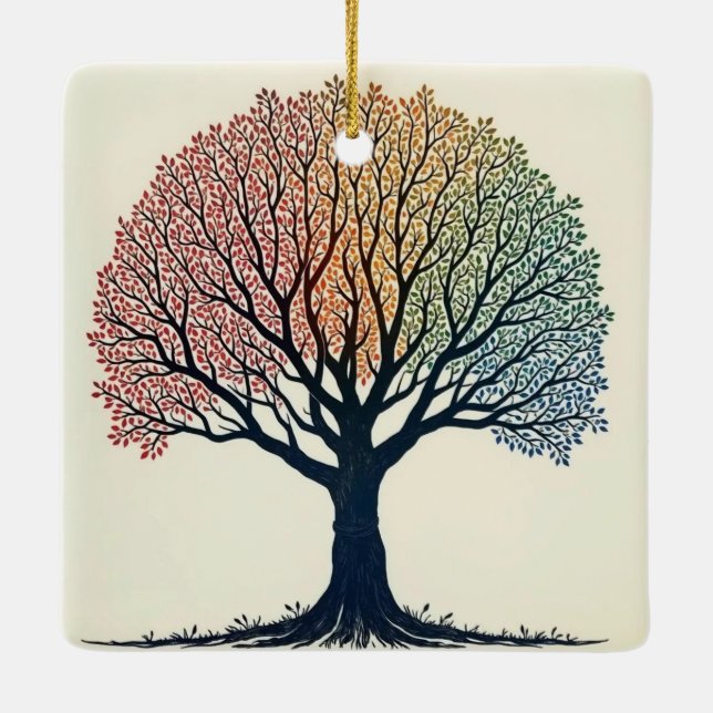Adorno De Cerámica Árbol de vida (Reverso)
