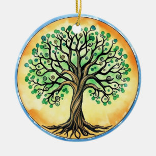 Adorno De Cerámica Árbol de vida
