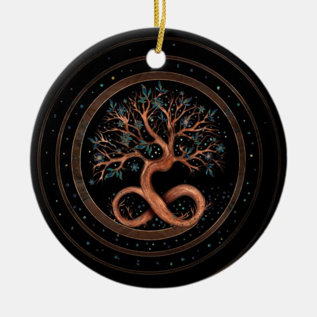 Adorno De Cerámica Árbol de vida - Espiral infinita (Frente)