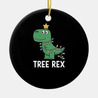 Adorno De Cerámica Árbol Divertido Rex Navidad Dinosaurio Fiesta Pun