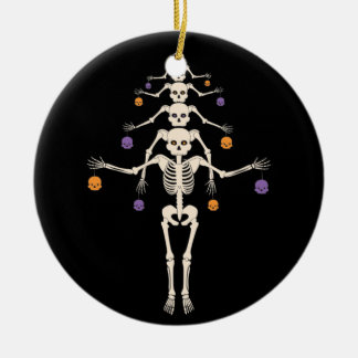 Adorno De Cerámica Árbol esquelético de Halloween