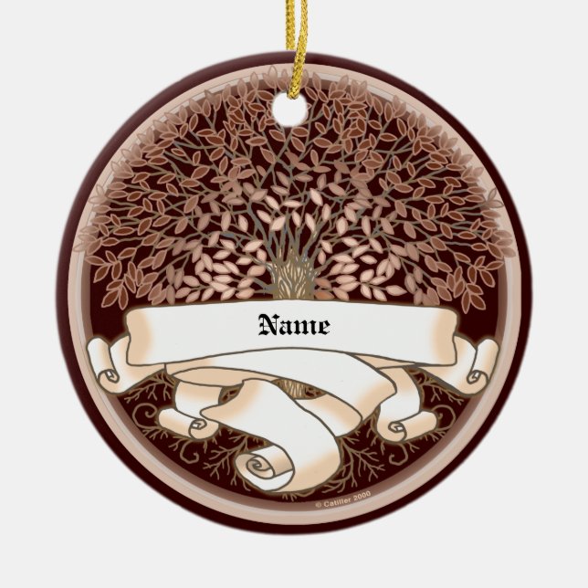 Adorno De Cerámica Árbol genealógico (Frente)