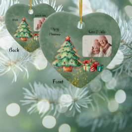 Adorno De Cerámica Árbol navideño acuático 2 Fotos