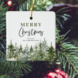 Adorno De Cerámica Árbol verde de los navidades | Feliz Navidad<br><div class="desc">Árbol verde de los navidades | Feliz Navidad</div>
