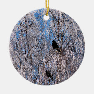 ADORNO DE CERÁMICA ÁRBOLES DE INVIERNO