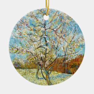 Adorno De Cerámica Árboles de melocotón en el flor Vincent van Gogh