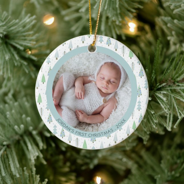 Adorno De Cerámica Árboles de Navidad Baby First Personalizados (Árbol)